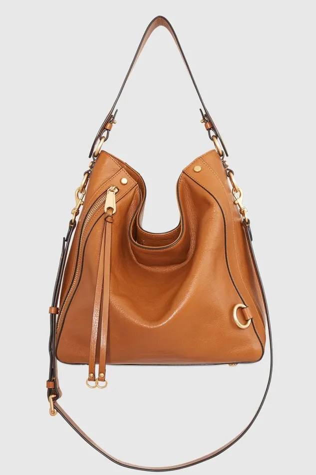 Handbags Shoulder Bags Rebecca Minkoff MAB Hobo Caramelloantique Brass