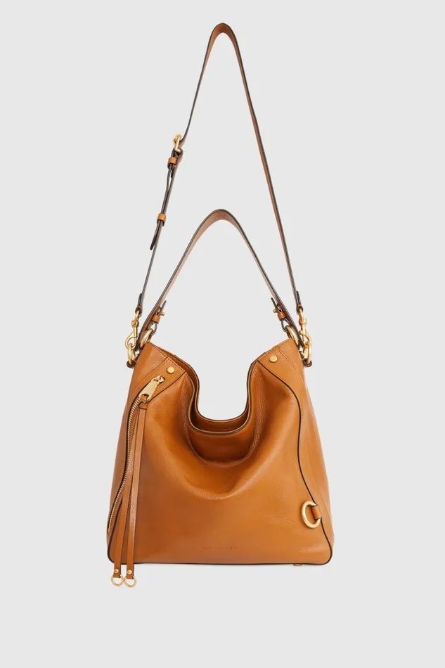 Handbags Shoulder Bags Rebecca Minkoff MAB Hobo Caramelloantique Brass