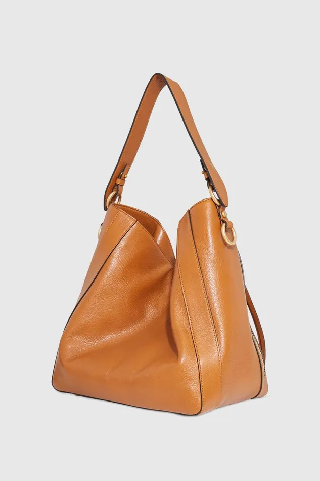 Handbags Shoulder Bags Rebecca Minkoff MAB Hobo Caramelloantique Brass