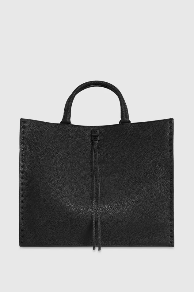 Handbags Tote Bags Rebecca Minkoff Darren Tote Blackblack Shellac