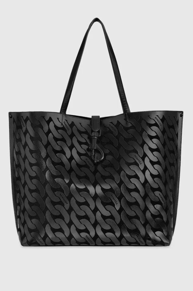 Handbags Tote Bags Rebecca Minkoff Megan Soft Large Tote Blackblack Shellac