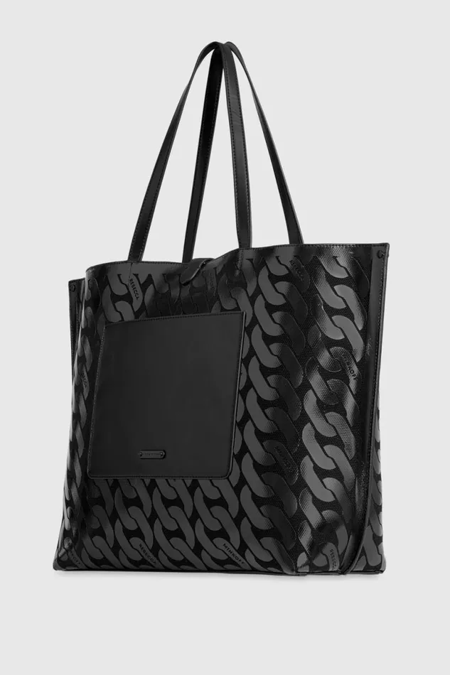 Handbags Tote Bags Rebecca Minkoff Megan Soft Large Tote Blackblack Shellac