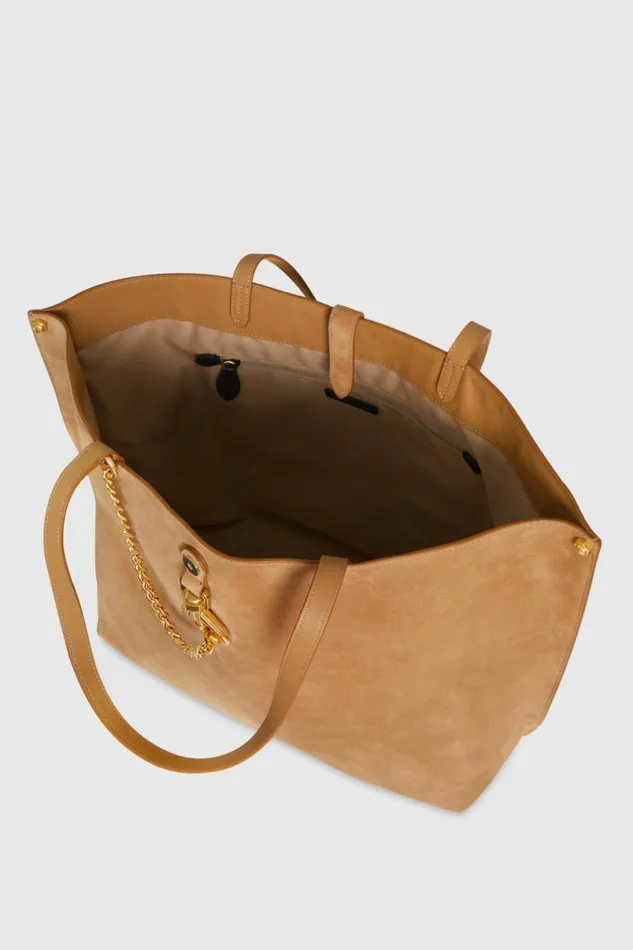 Handbags Tote Bags Rebecca Minkoff Megan Soft Large Tote Camelantique Brass