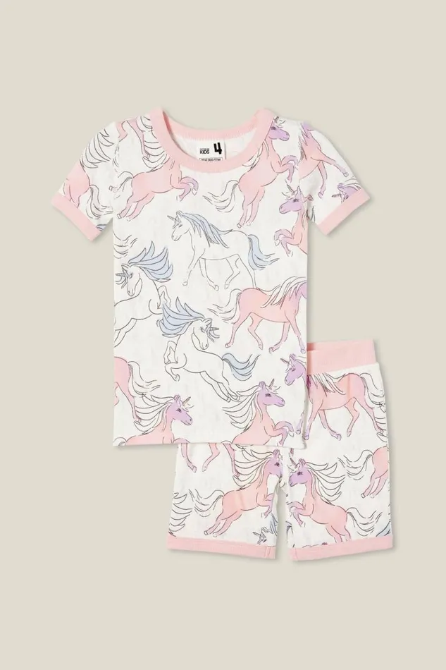 Harlow Super Soft Short Sleeve Pyjama Set Vanillabreezy Unicorn GirlsBoys Cotton On Sleepwear Harlow Super Soft Short Sleeve Pyjama Set Vanillabreezy Unicorn GirlsBoys Cotton On Sleepwear