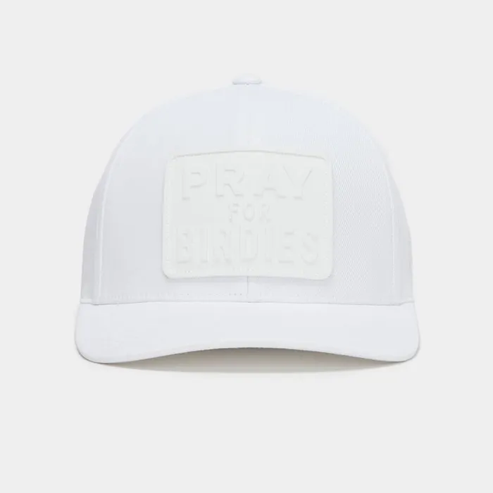 Hats MenWomen GFORE MONOCHROME PRAY FOR BIRDIES STRETCH TWILL SNAPBACK HAT Snow Hats MenWomen GFORE MONOCHROME PRAY FOR BIRDIES STRETCH TWILL SNAPBACK HAT Snow