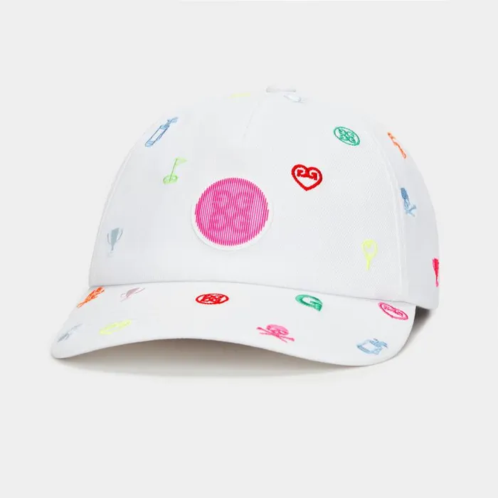 Hats Women GFORE EMBROIDERED ICON STRETCH TWILL SNAPBACK HAT Snow