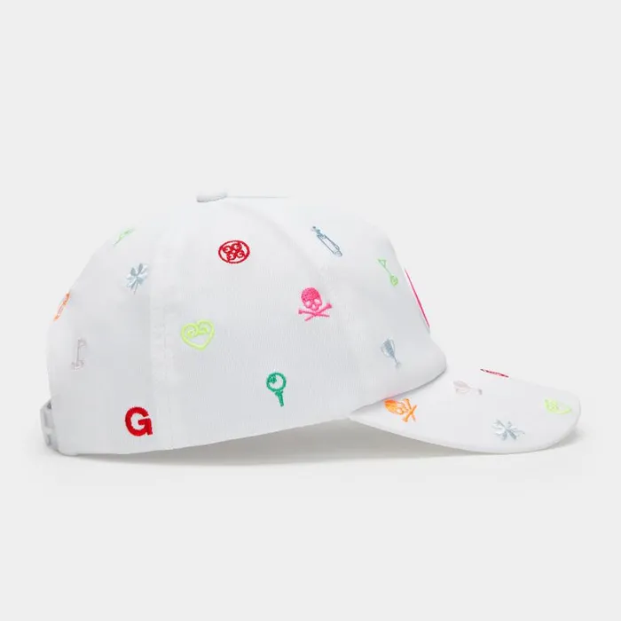 Hats Women GFORE EMBROIDERED ICON STRETCH TWILL SNAPBACK HAT Snow Hats Women GFORE EMBROIDERED ICON STRETCH TWILL SNAPBACK HAT Snow