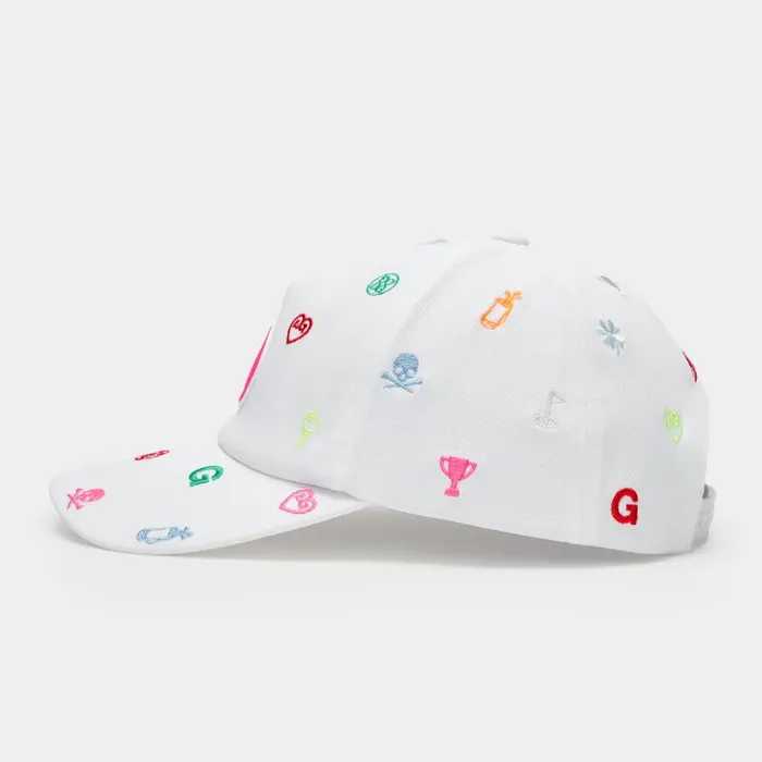 Hats Women GFORE EMBROIDERED ICON STRETCH TWILL SNAPBACK HAT Snow Hats Women GFORE EMBROIDERED ICON STRETCH TWILL SNAPBACK HAT Snow