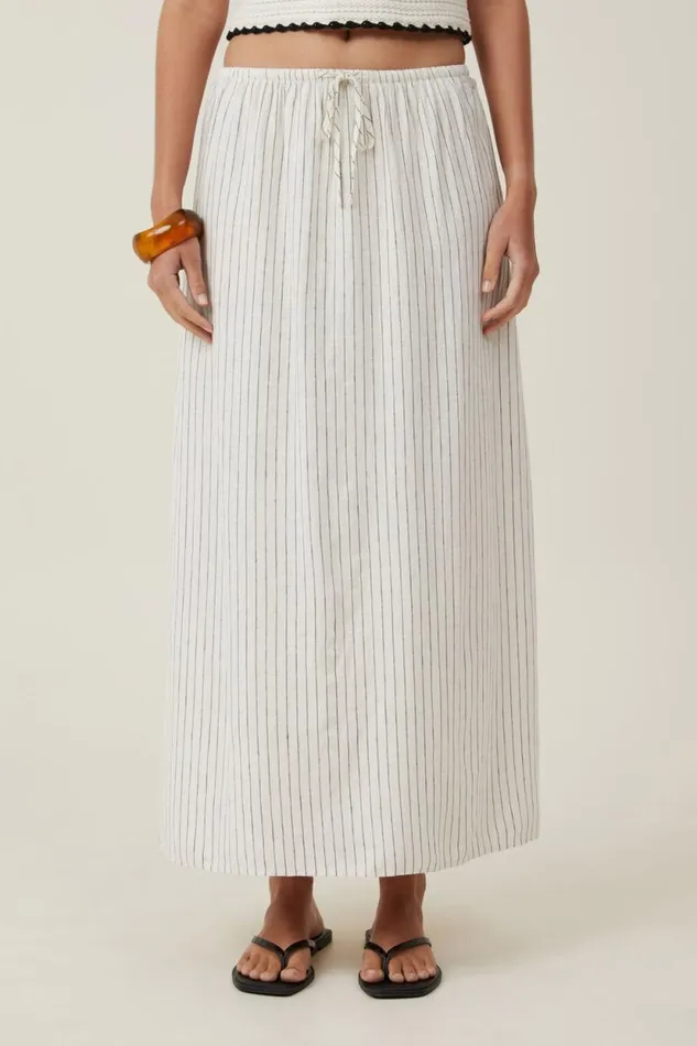 Haven Maxi Slip Skirt Dahna Pinstripe Women Cotton On Skirts