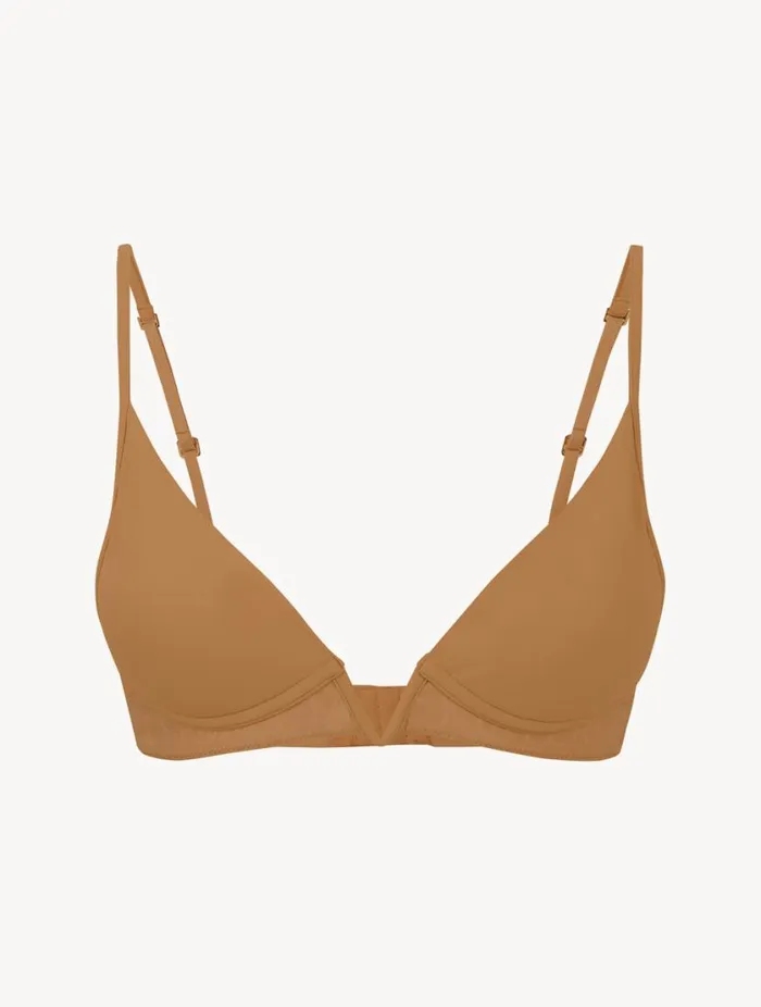 Hazelcoloured Nonwired Padded Triangle Vbra Lingerie La Perla Bralette