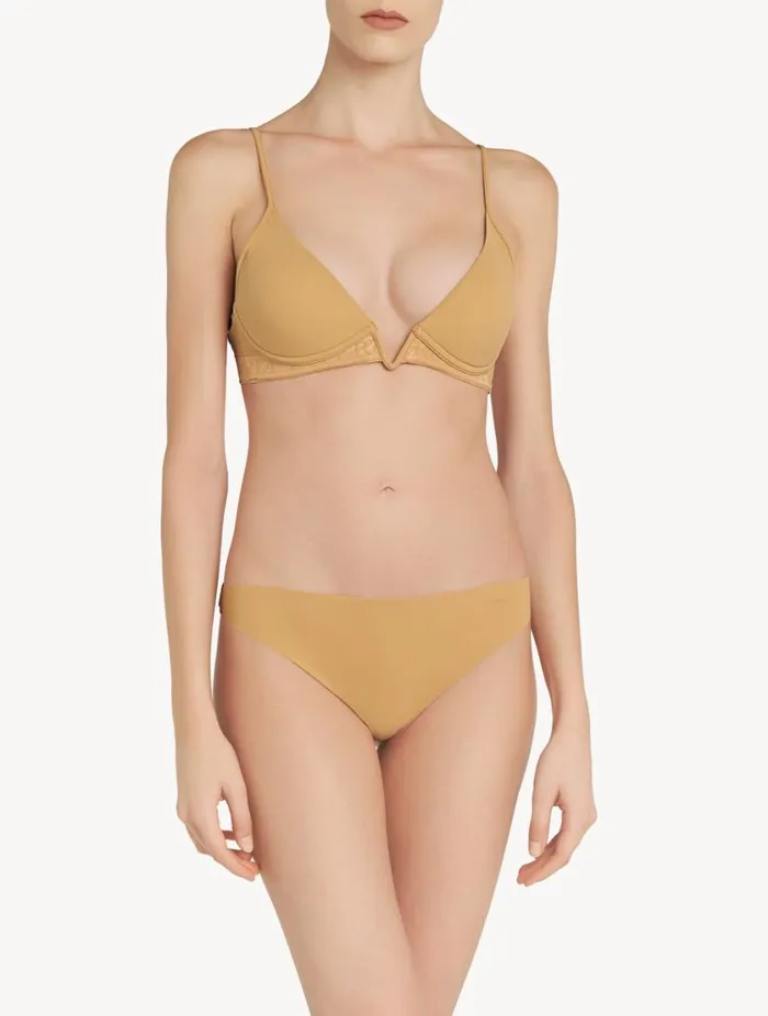 Hazelcoloured Nonwired Padded Triangle Vbra Lingerie La Perla Bralette