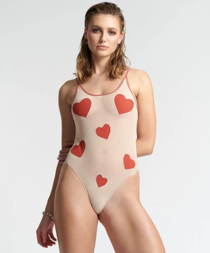 HEARTBREAKER MESH BODYSUIT Women One Teaspoon Intimates HEARTBREAKER MESH BODYSUIT Women One Teaspoon Intimates