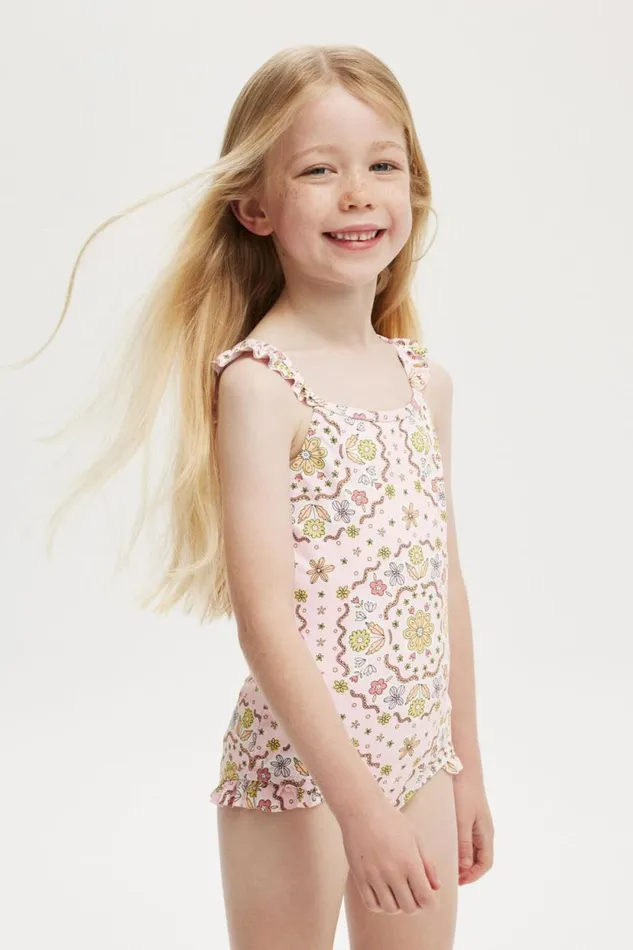 Heather One Piece Blush Pinkmandy Floral Girls Cotton On Swimwear