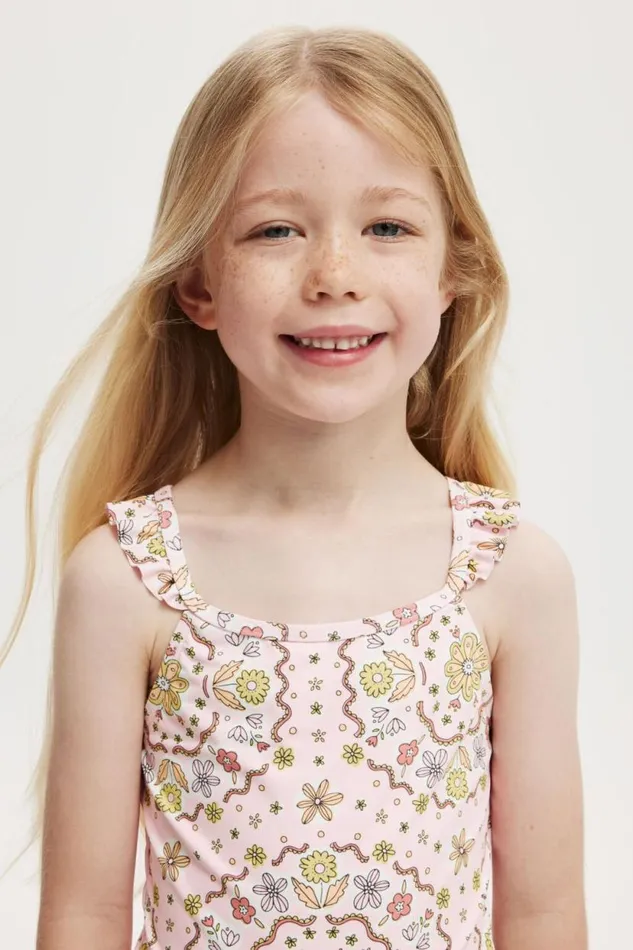 Heather One Piece Blush Pinkmandy Floral Girls Cotton On Swimwear Heather One Piece Blush Pinkmandy Floral Girls Cotton On Swimwear