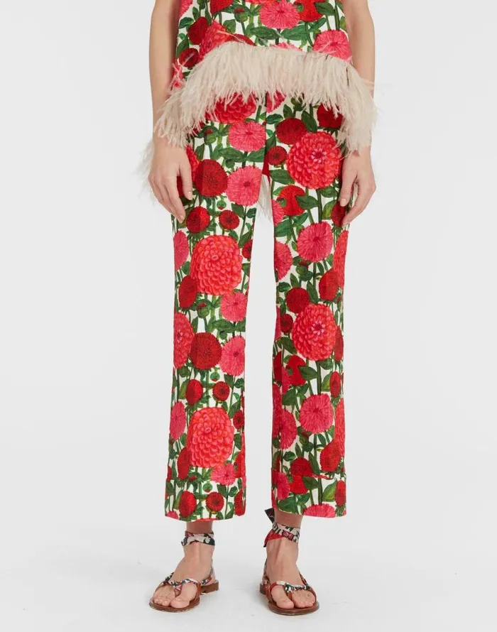 Hendrix Pants Pink Dahlias Women La Double J Shorts and Pants Hendrix Pants Pink Dahlias Women La Double J Shorts and Pants