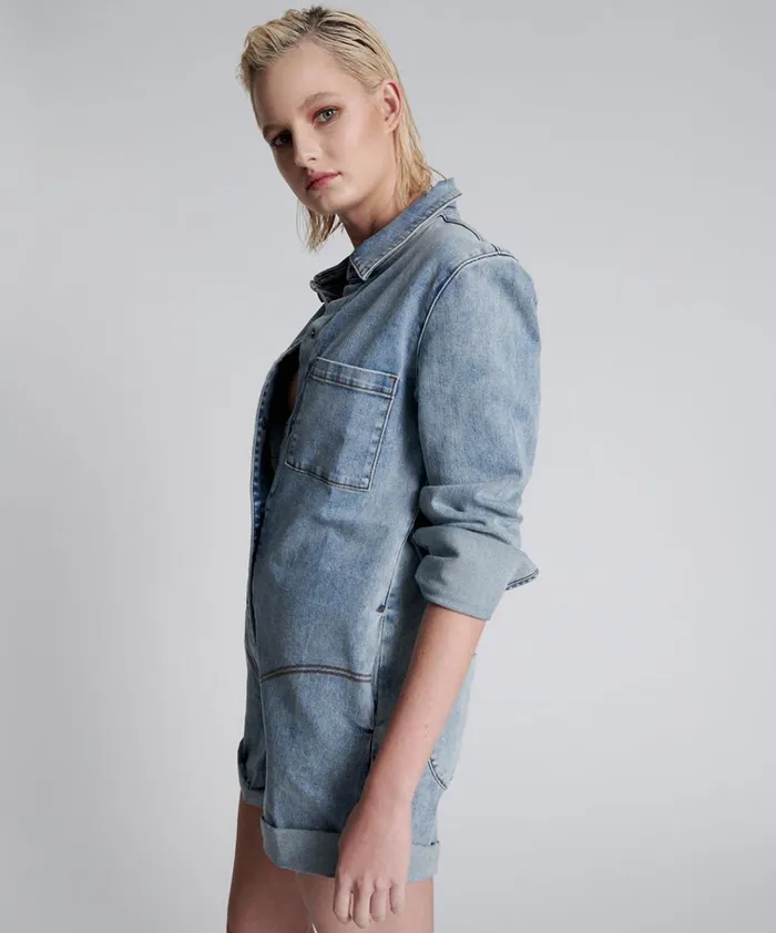 HENDRIXE PROPHECY JUMPSUIT BLUE Women One Teaspoon Denim Jumpsuits HENDRIXE PROPHECY JUMPSUIT BLUE Women One Teaspoon Denim Jumpsuits