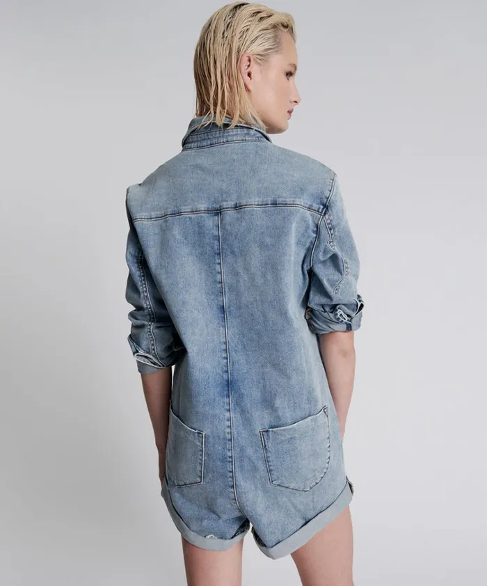 HENDRIXE PROPHECY JUMPSUIT BLUE Women One Teaspoon Denim Jumpsuits HENDRIXE PROPHECY JUMPSUIT BLUE Women One Teaspoon Denim Jumpsuits