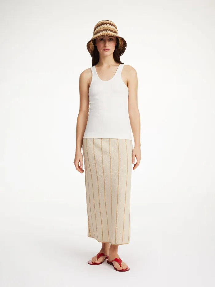 Hercula Maxi Skirt Oyster Gray Women By Malene Birger Knitwear