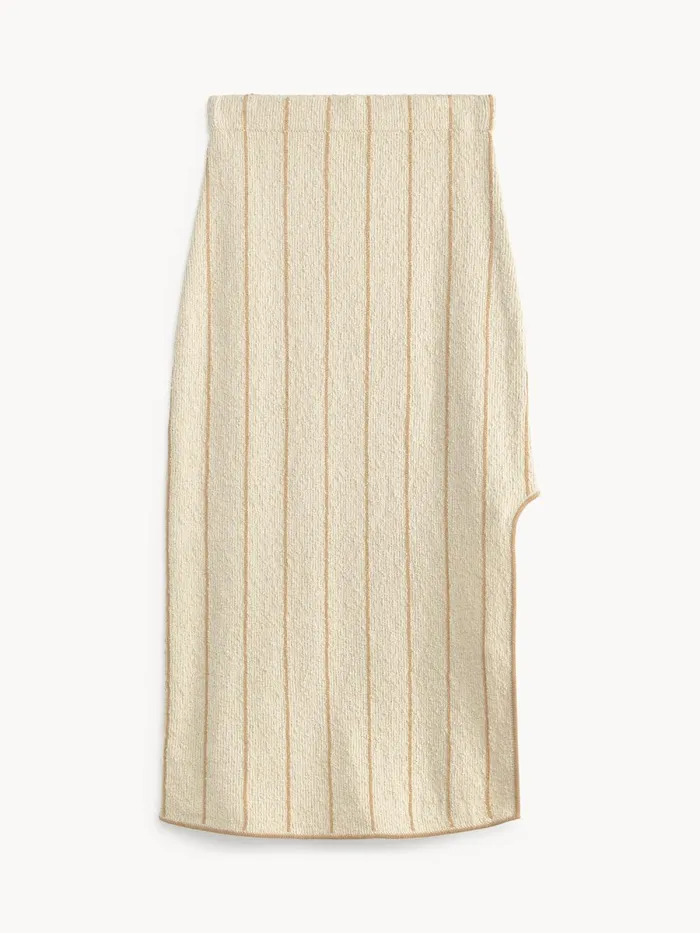 Hercula Maxi Skirt Oyster Gray Women By Malene Birger Knitwear