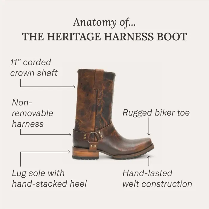 Heritage Harness Boots Waxed Brown Men Stetson Western