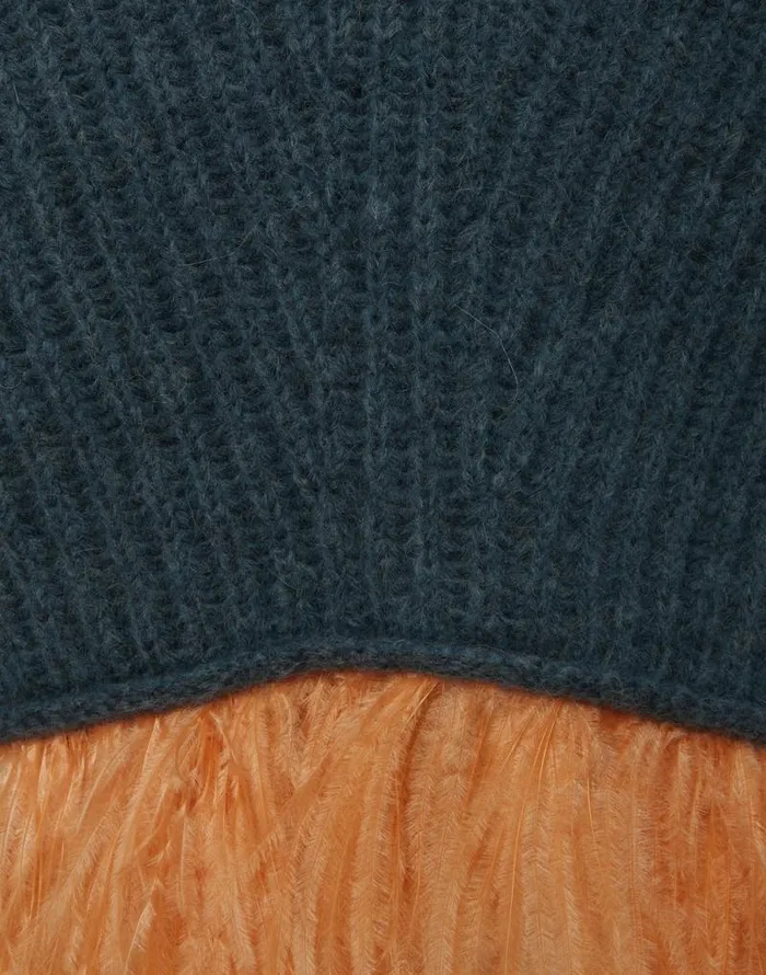 High Kick Sweater Blue Women La Double J Knitwear High Kick Sweater Blue Women La Double J Knitwear