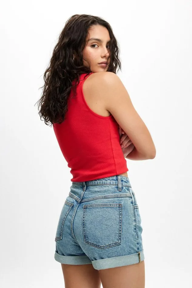 High Rise Classic Stretch Denim Short Lake Blue Women Cotton On Shorts High Rise Classic Stretch Denim Short Lake Blue Women Cotton On Shorts