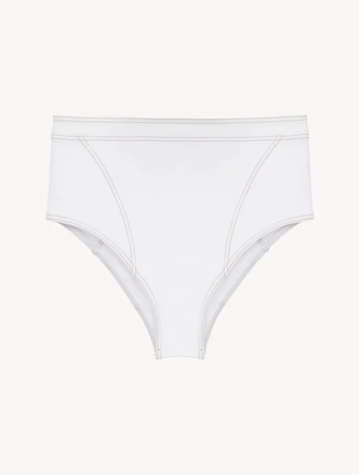 High Waisted Bikini Brief In White Swim La Perla Bikinis