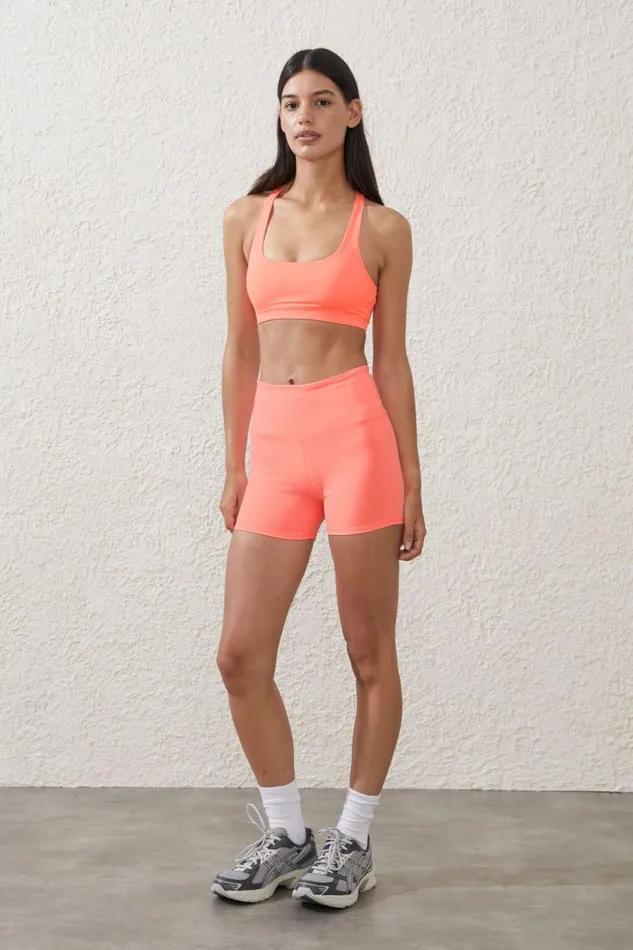 Highwaisted Shortie Short Coral Dream Women Cotton On Shorts