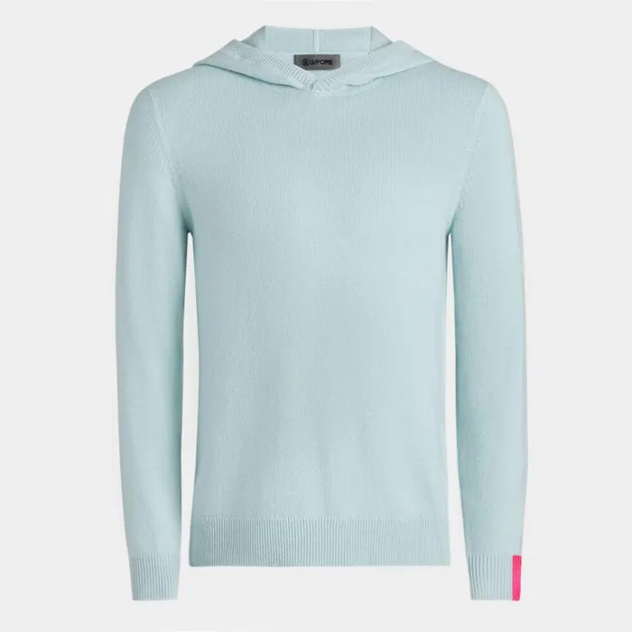 Hoodies and Tees MenWomen GFORE WASHABLE CASHMERE HOODED SWEATER Daybreak
