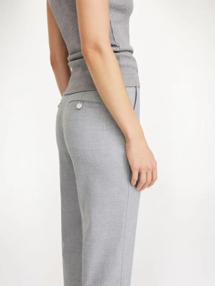 Igda StraightLeg Trousers Grey Melange Women By Malene Birger Trousers