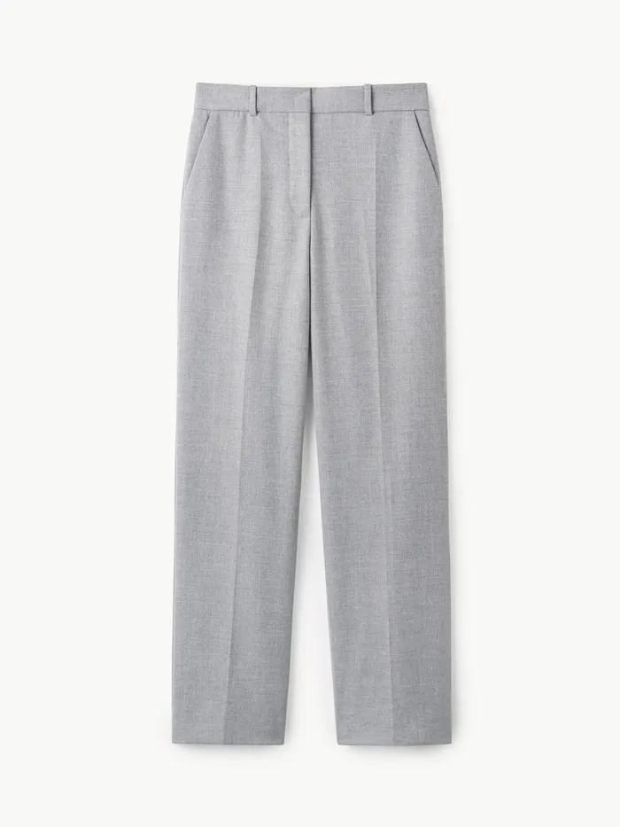 Igda StraightLeg Trousers Grey Melange Women By Malene Birger Trousers