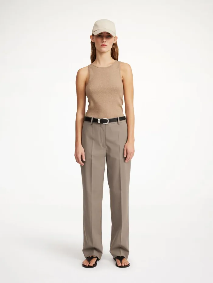 Igda StraightLeg Trousers Shitake Women By Malene Birger Trousers