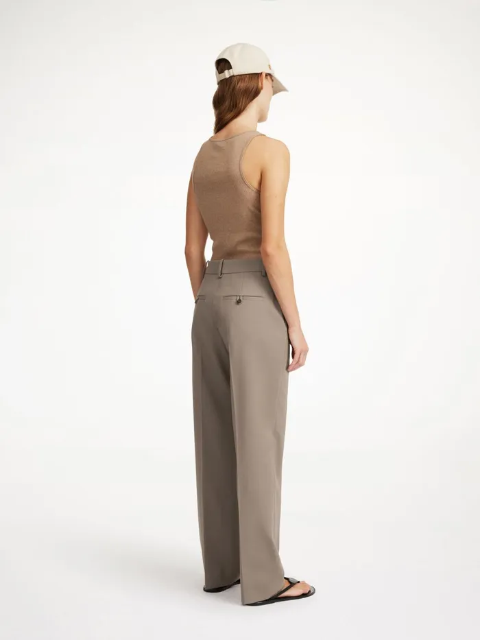 Igda StraightLeg Trousers Shitake Women By Malene Birger Trousers