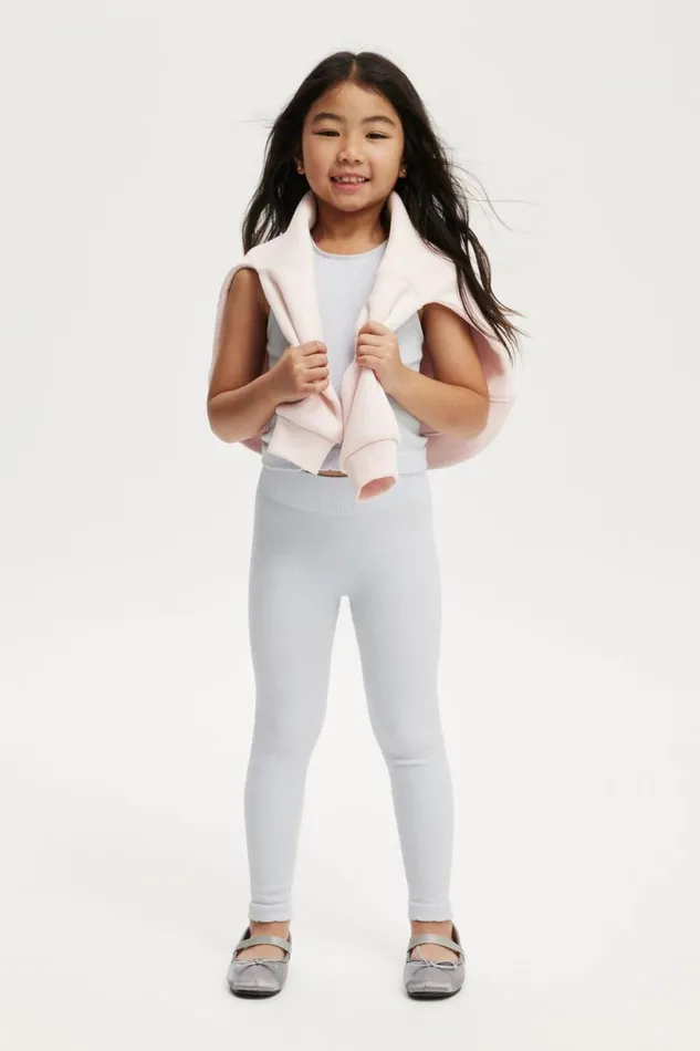 Imogen Seamfree Legging Morning Blue Metallicscallop Girls Cotton On Leggings Pants and Jeans Imogen Seamfree Legging Morning Blue Metallicscallop Girls Cotton On Leggings Pants and Jeans