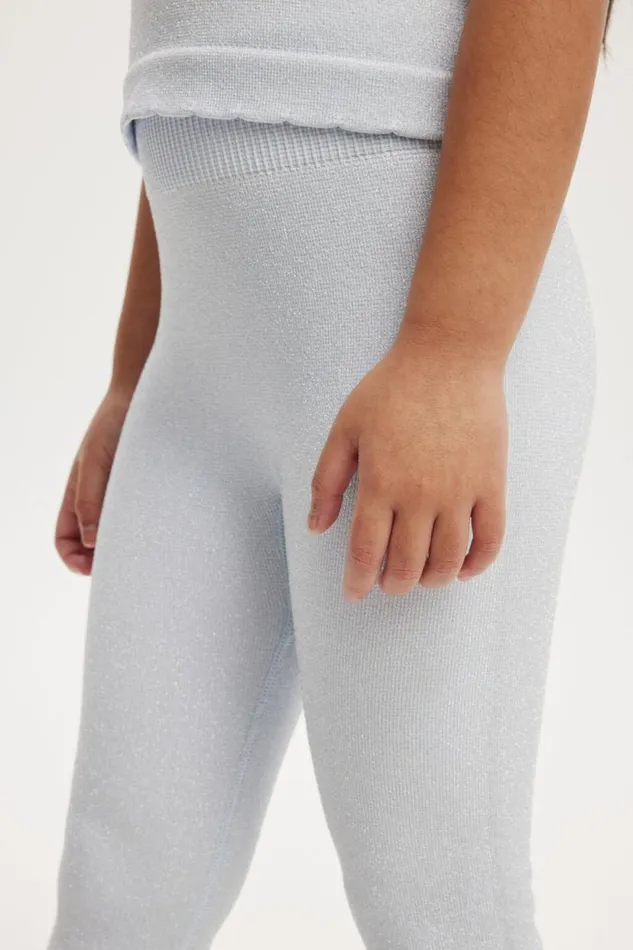 Imogen Seamfree Legging Morning Blue Metallicscallop Girls Cotton On Leggings Pants and Jeans Imogen Seamfree Legging Morning Blue Metallicscallop Girls Cotton On Leggings Pants and Jeans