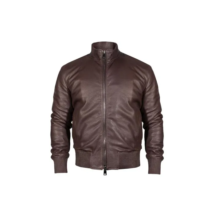 Jacket Men Moreschi Brown Leather Jacket