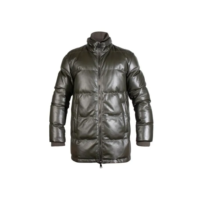 Jacket Men Moreschi Green Leather Jacket