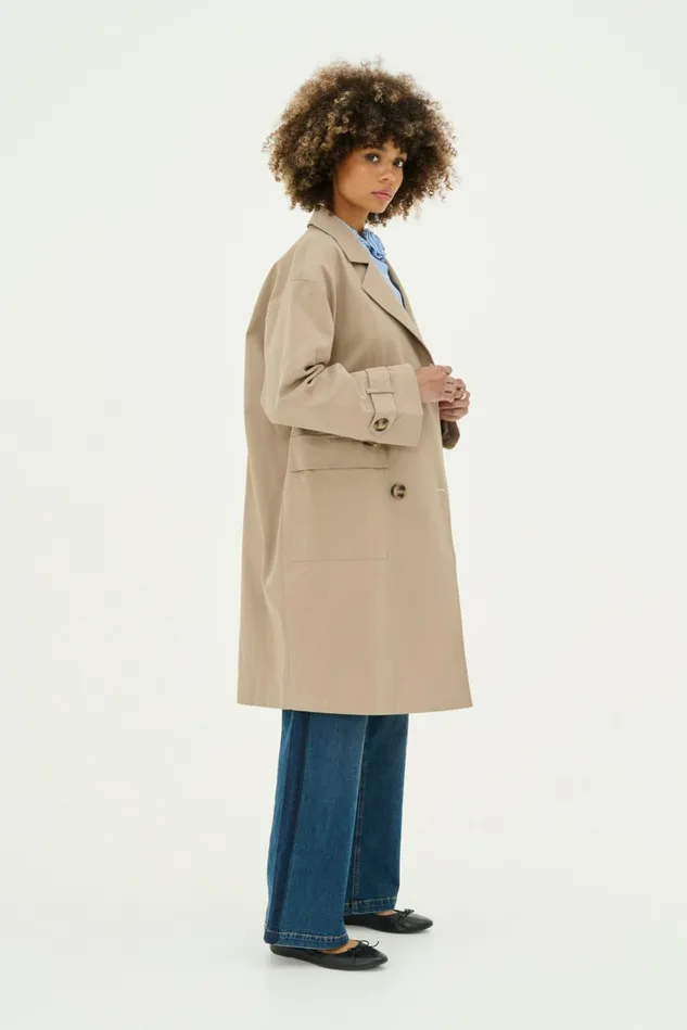 Jackets and Coats Women CULTURE CUaugustina Trenchcoat With Embroidery