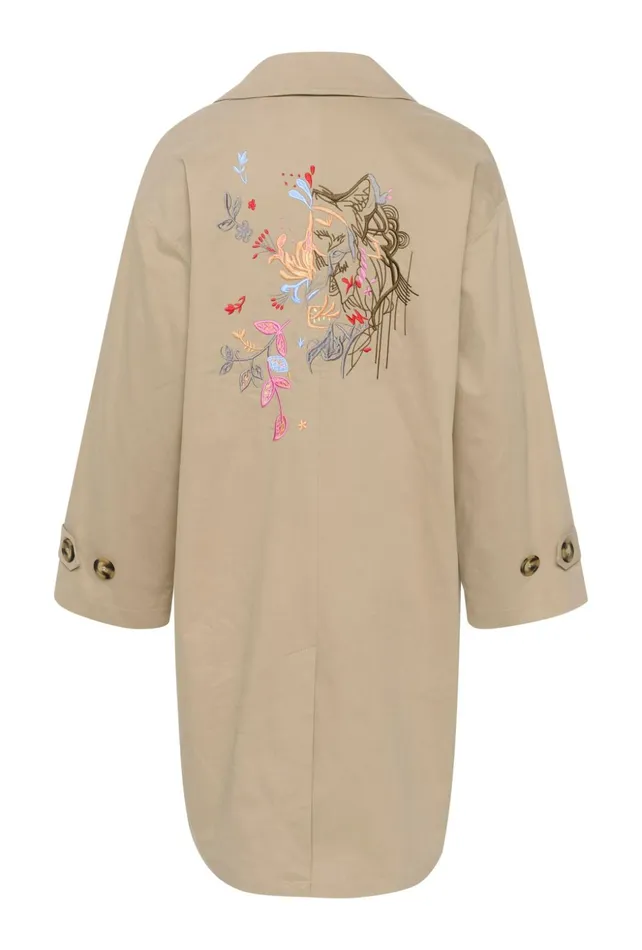 Jackets and Coats Women CULTURE CUaugustina Trenchcoat With Embroidery