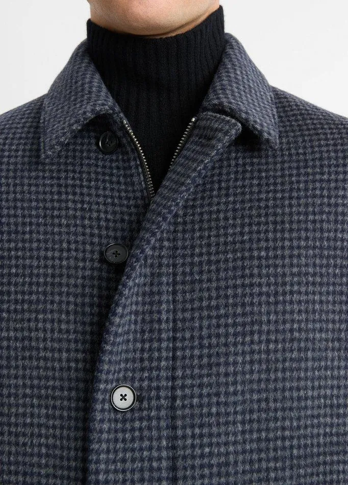 Jackets and Outerwear Men Vince Houndstooth WoolBlend Deck Jacket Coastal Bluegrey Jackets and Outerwear Men Vince Houndstooth WoolBlend Deck Jacket Coastal Bluegrey