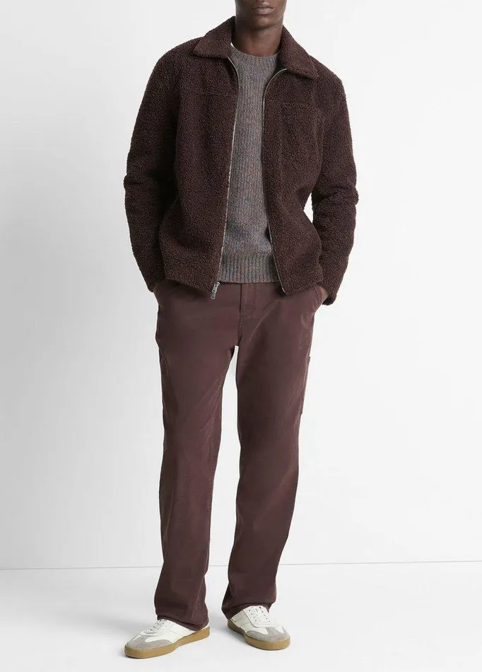 Jackets and Outerwear Men Vince Sherpa Jacket Oxblood