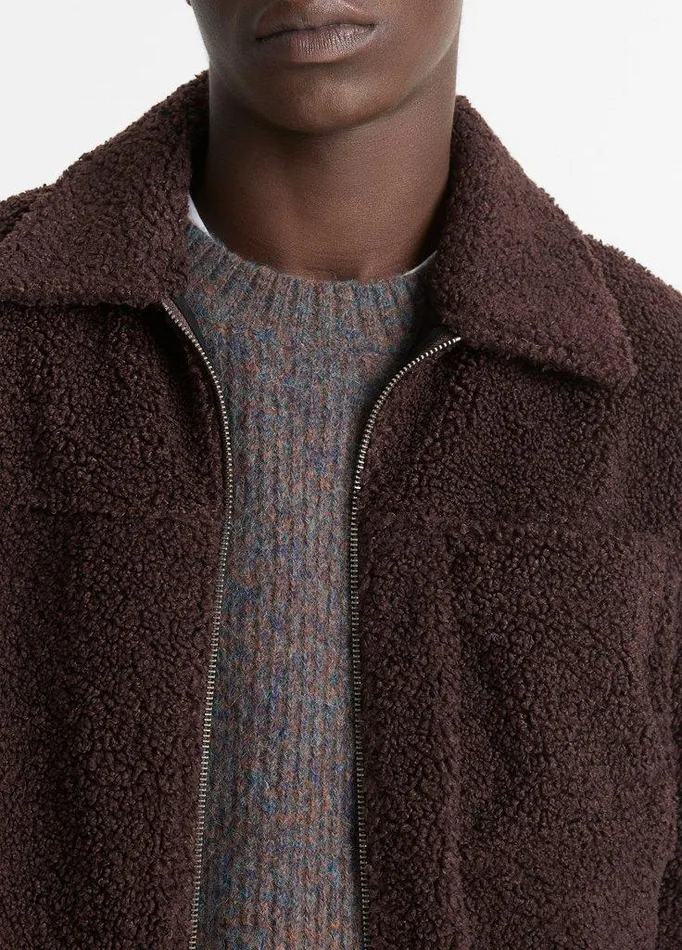 Jackets and Outerwear Men Vince Sherpa Jacket Oxblood Jackets and Outerwear Men Vince Sherpa Jacket Oxblood