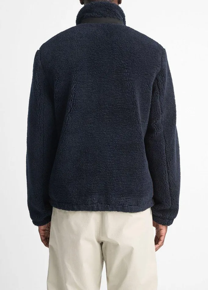 Jackets and Outerwear Men Vince Sherpa Zip Jacket Coastal Blue Jackets and Outerwear Men Vince Sherpa Zip Jacket Coastal Blue