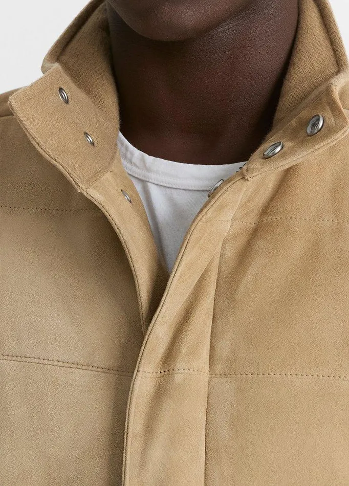 Jackets and Outerwear Men Vince Suede Vest Bristle Khakiheather Sheep Jackets and Outerwear Men Vince Suede Vest Bristle Khakiheather Sheep