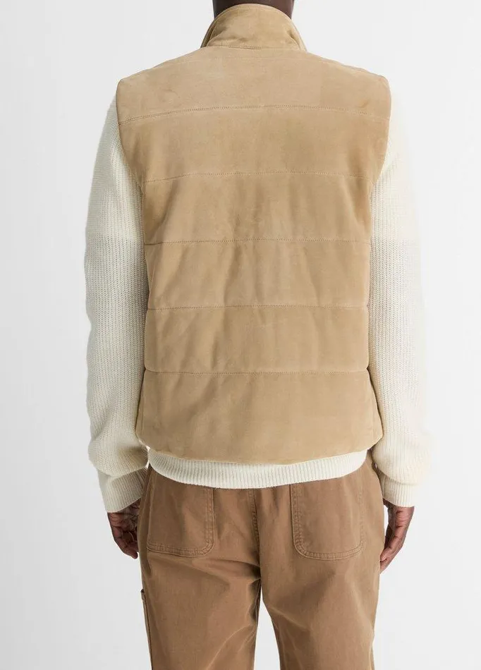 Jackets and Outerwear Men Vince Suede Vest Bristle Khakiheather Sheep Jackets and Outerwear Men Vince Suede Vest Bristle Khakiheather Sheep