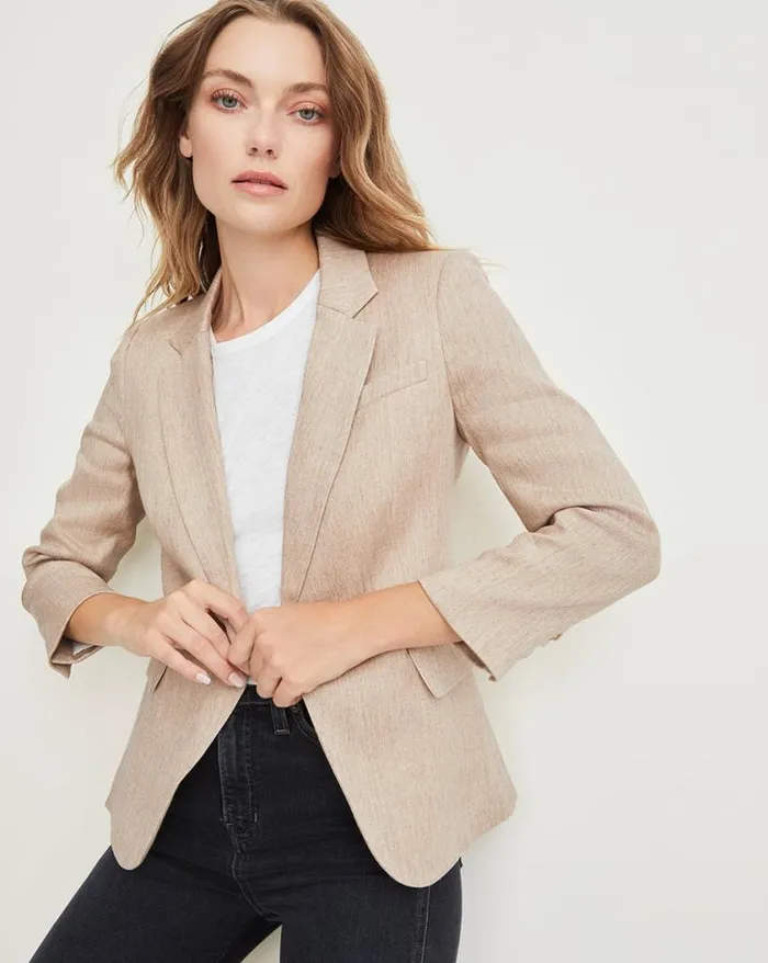 Jackets and Outerwear ShopJackets Veronica Beard Cutaway Linen Dickey Jacket Beige Jackets and Outerwear ShopJackets Veronica Beard Cutaway Linen Dickey Jacket Beige