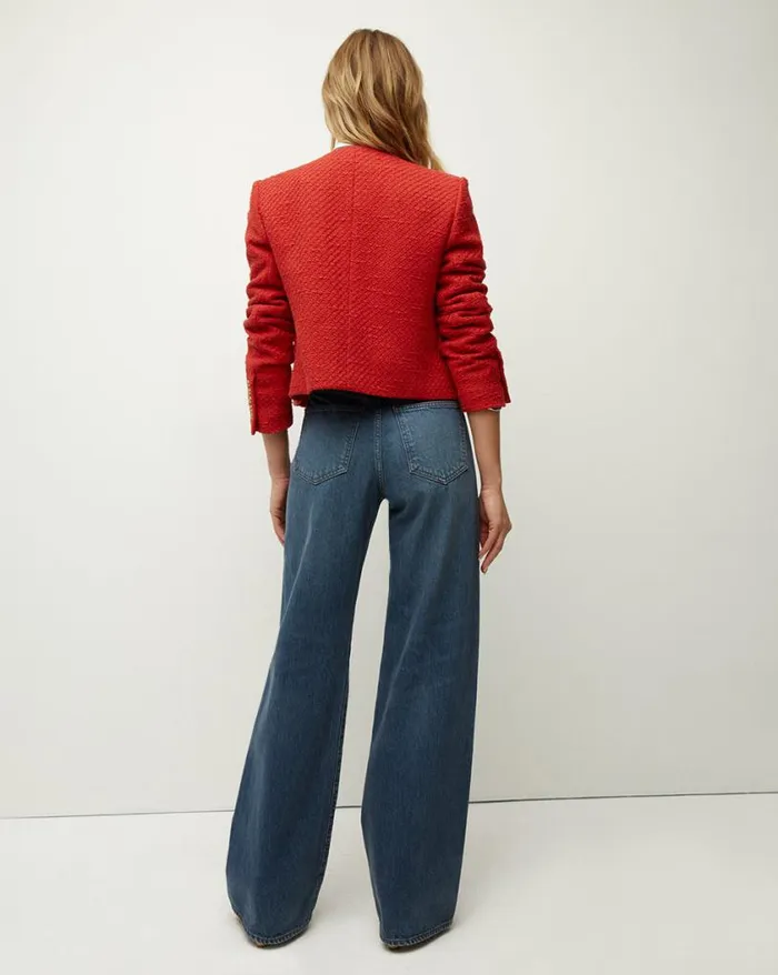 Jackets and Outerwear Shop Veronica Beard Bentley Tweed Jacket Nantucket Red
