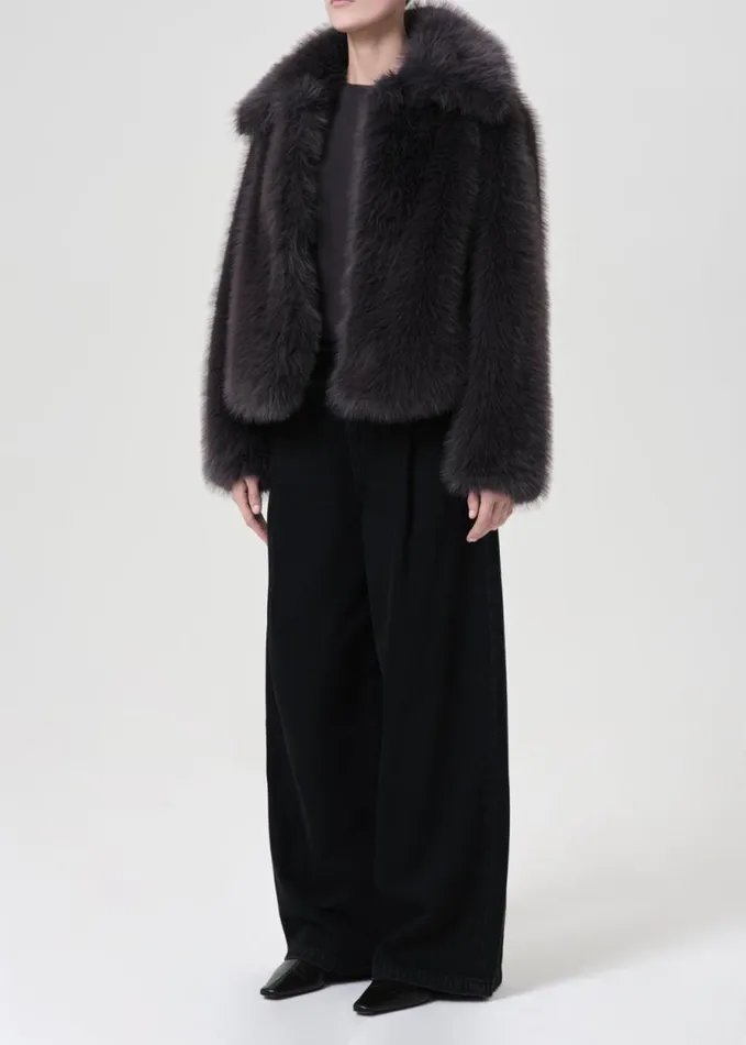 Jackets and Outerwear Women Agolde Shoreditch Ski Club X AGOLDE Maren Shearling In Shade Jackets and Outerwear Women Agolde Shoreditch Ski Club X AGOLDE Maren Shearling In Shade