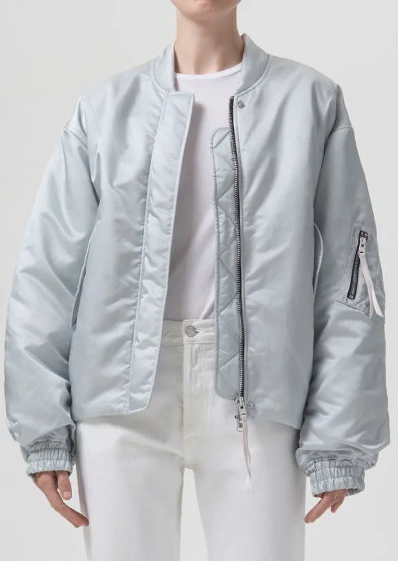 Jackets and Outerwear Women Agolde Shoreditch Ski Club X AGOLDE Nisa Bomber Jacket In Oyster Jackets and Outerwear Women Agolde Shoreditch Ski Club X AGOLDE Nisa Bomber Jacket In Oyster