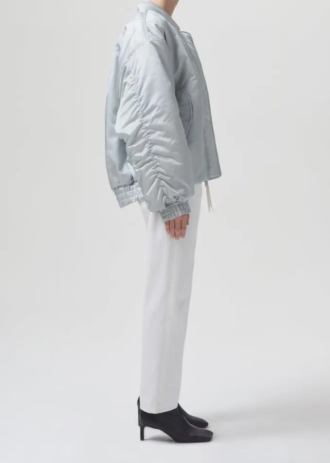 Jackets and Outerwear Women Agolde Shoreditch Ski Club X AGOLDE Nisa Bomber Jacket In Oyster